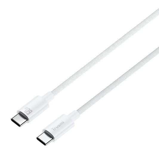 TRUSMI 60W C To C Braided Charging Cable White 1M