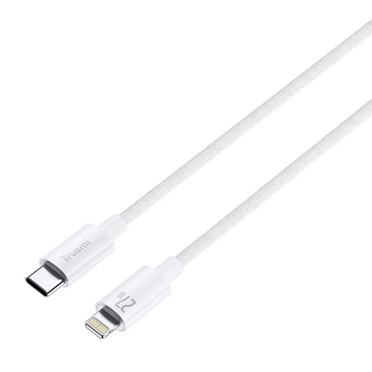 TRUSMI 27W C To L Braided Charging Cable White 1M