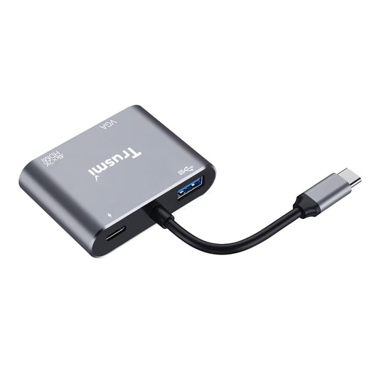 TRUSMI Type-C to HDMi+VGA Converter+USB3.0+PD100W