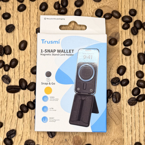 Trusmi 1-Snap Wallet Magnetic Stand Card Holder