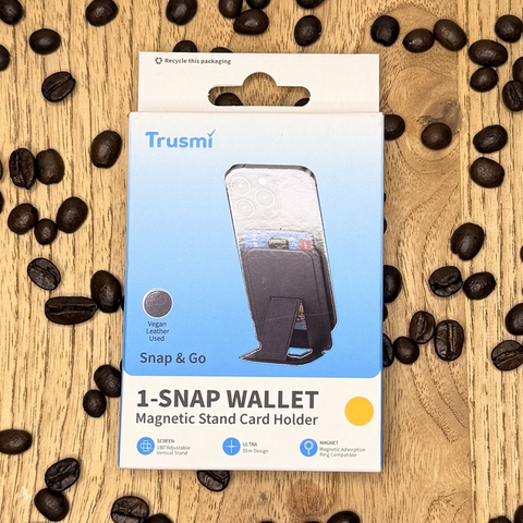 Trusmi 1-Snap Wallet Magnetic Stand Card Holder