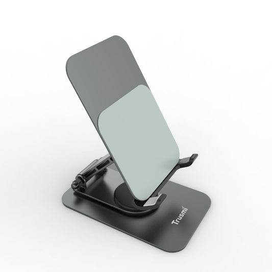 TRUSMI 360° Rotating Metal Desktop Phone Stand Grey