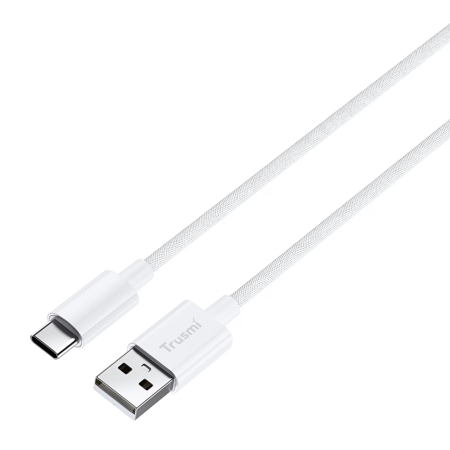 TRUSMI 3A A To C Braided Charging Cable White 1M