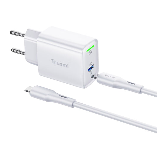TRUSMI PD25W Type-C Charger Set With 60W C TO C Cable (EU) White