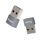 TRUSMI USB-A 2.0 Male to Type-C Female OTG Charging Audio Adapter