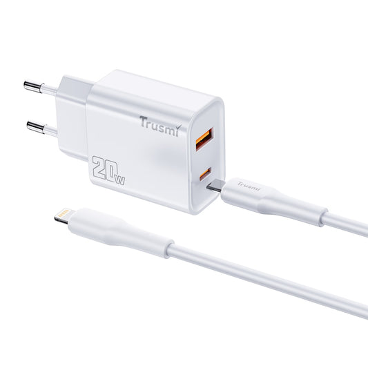 TRUSMI PD20W A+C GaN Fast Charger Set with CL Cable