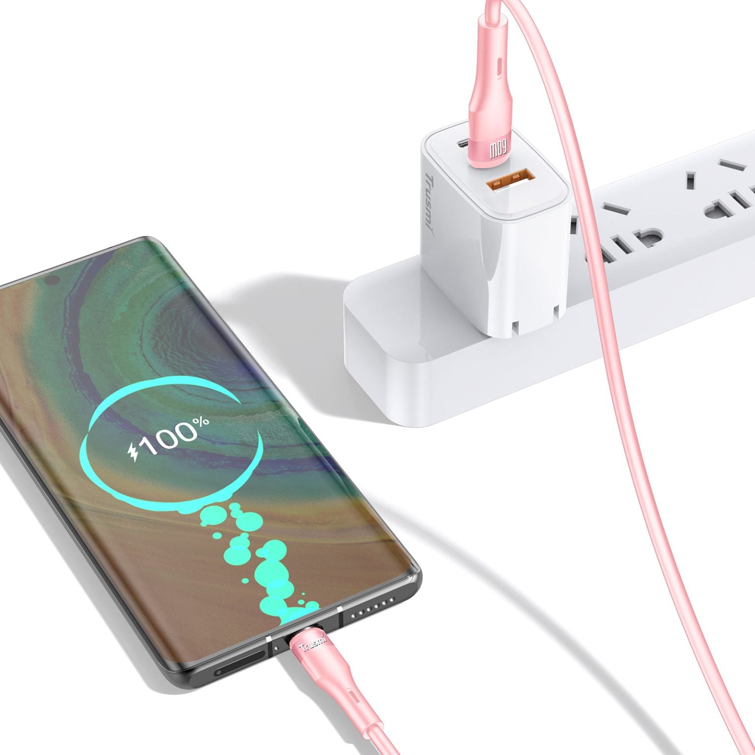 TRUSMI 60W CC Silicone Charging Cable