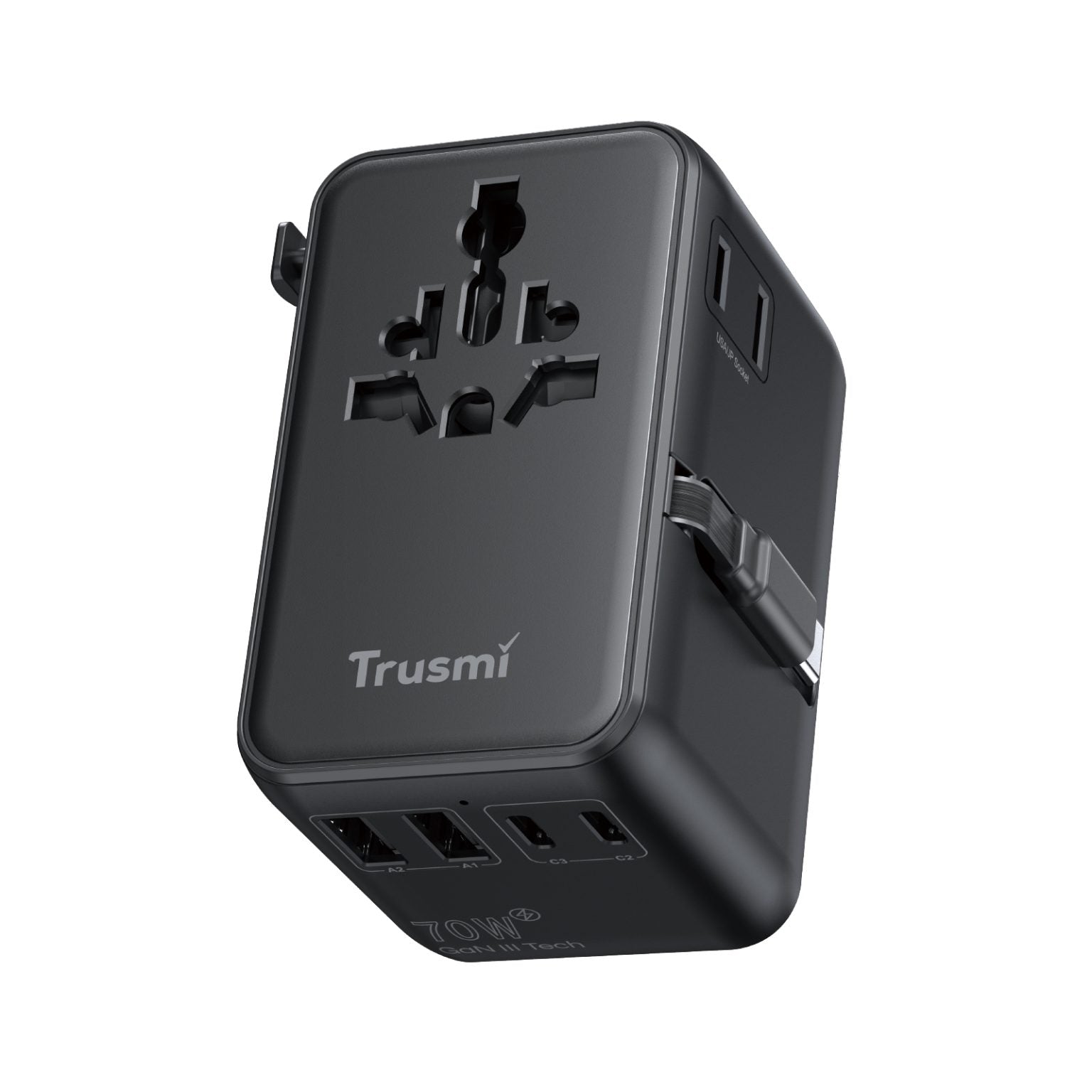 TRUSMI 68W 3C2A Travel Adapter Charger with Cable