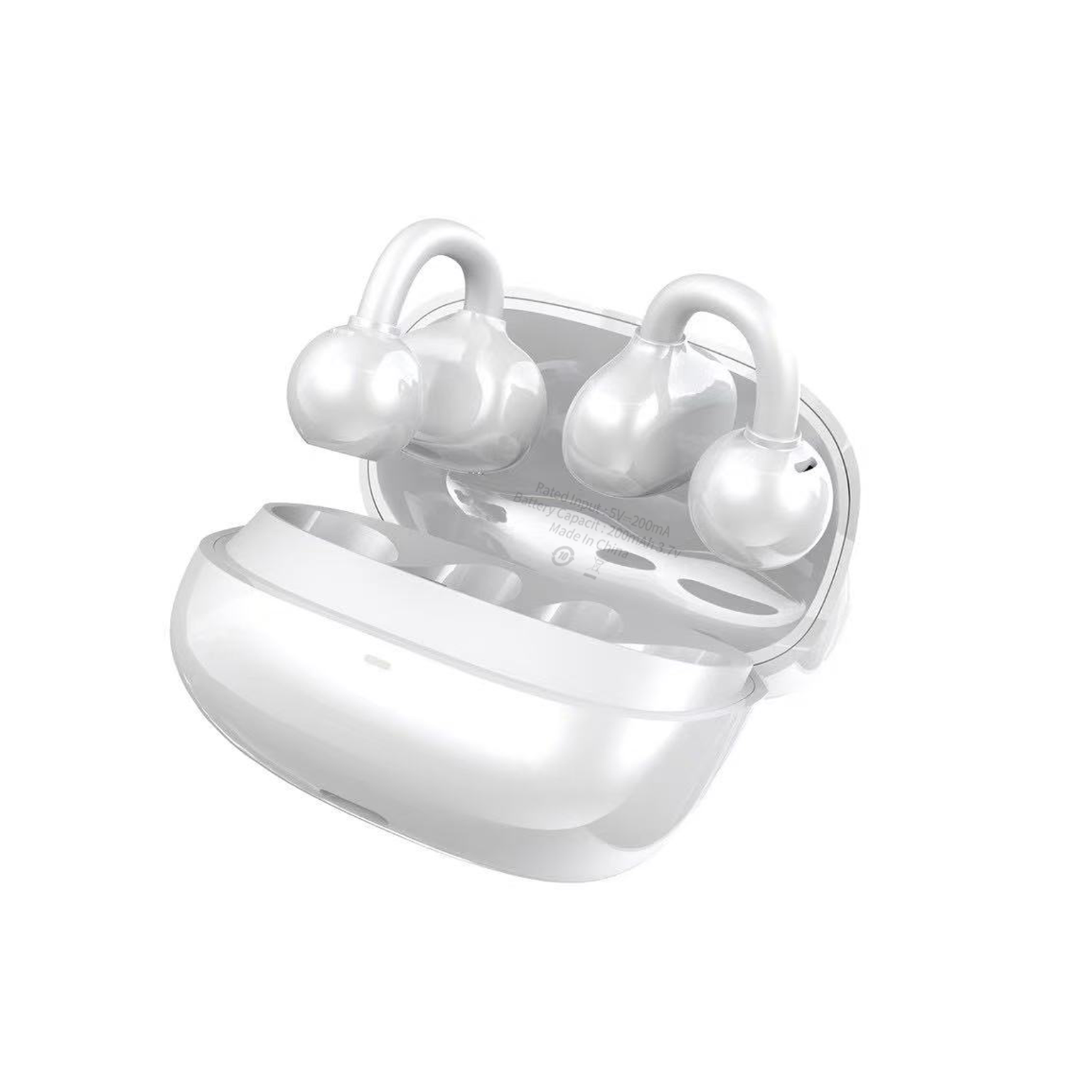 TRUSMI OWS Clip-On Wireless Earphone White