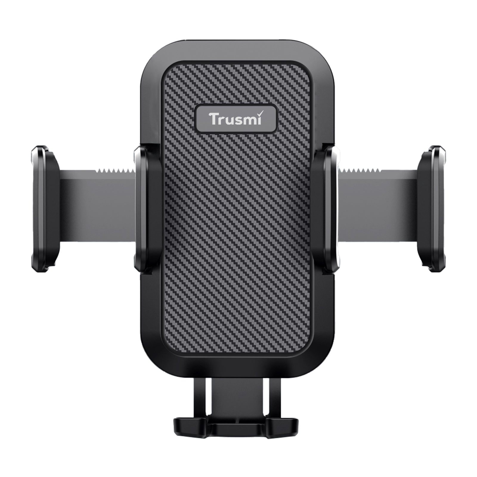 TRUSMI Suction Base Clamping Car Phone Holder Black