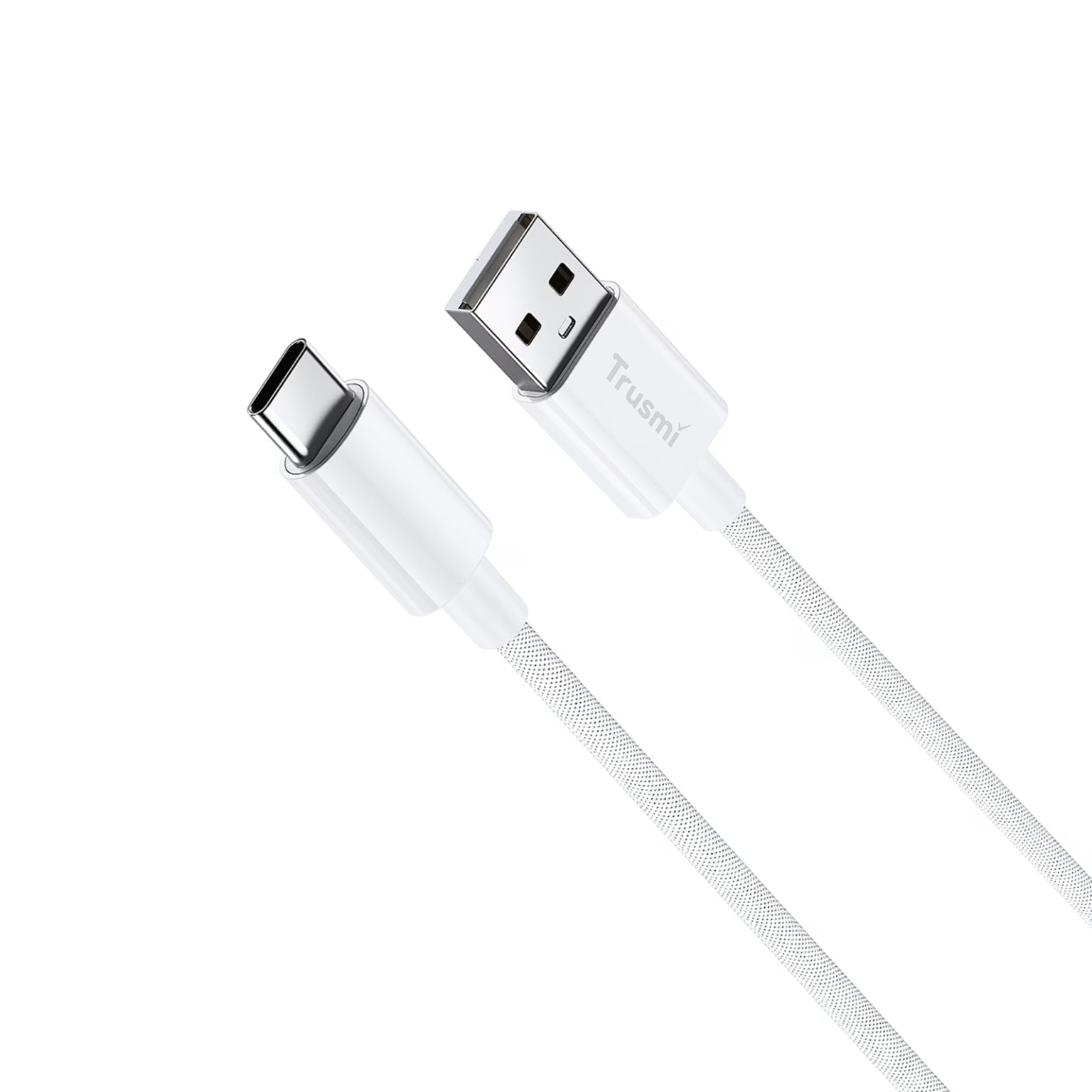 TRUSMI 3A A To C Braided Charging Cable White 1M