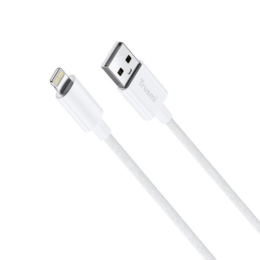 TRUSMI 2.4A A To L Braided Charging Cable White 1M