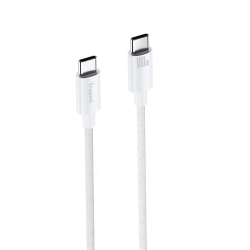 TRUSMI 100W C To C Braided Charging Cable White 3M