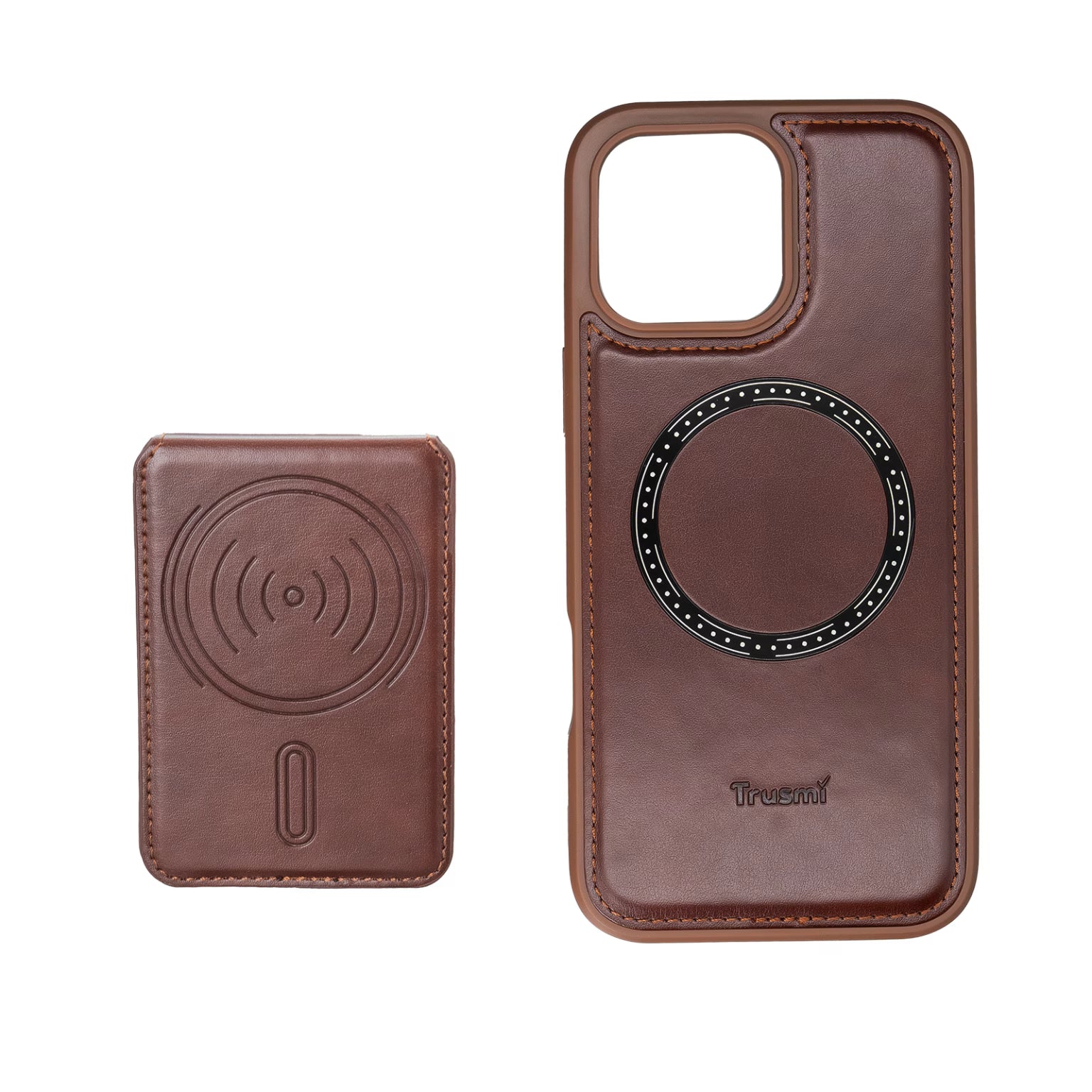 TRUSMI iPhone Magnetic PU Leather with Card Slot Phone Case
