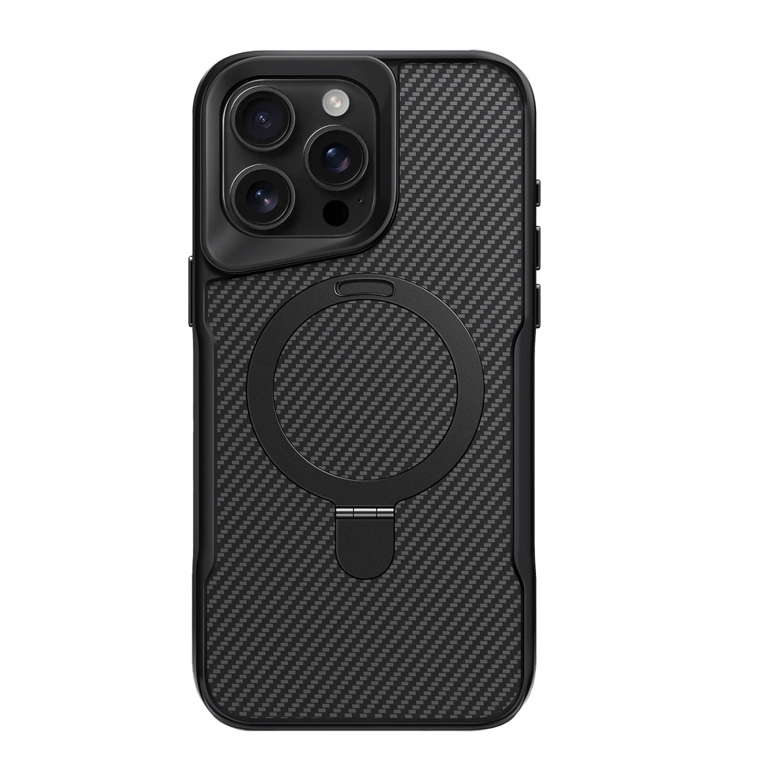 TRUSMI Carbon Fiber with 360° Rotating Kickstand Magnetic Phone Case