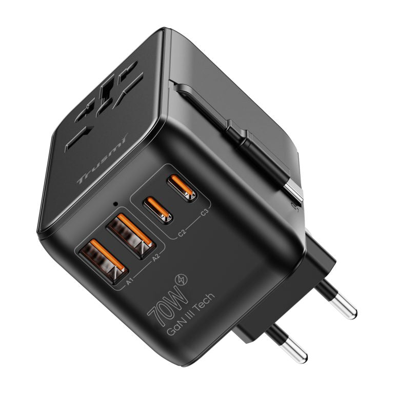 TRUSMI 68W 3C2A Travel Adapter Charger with Cable