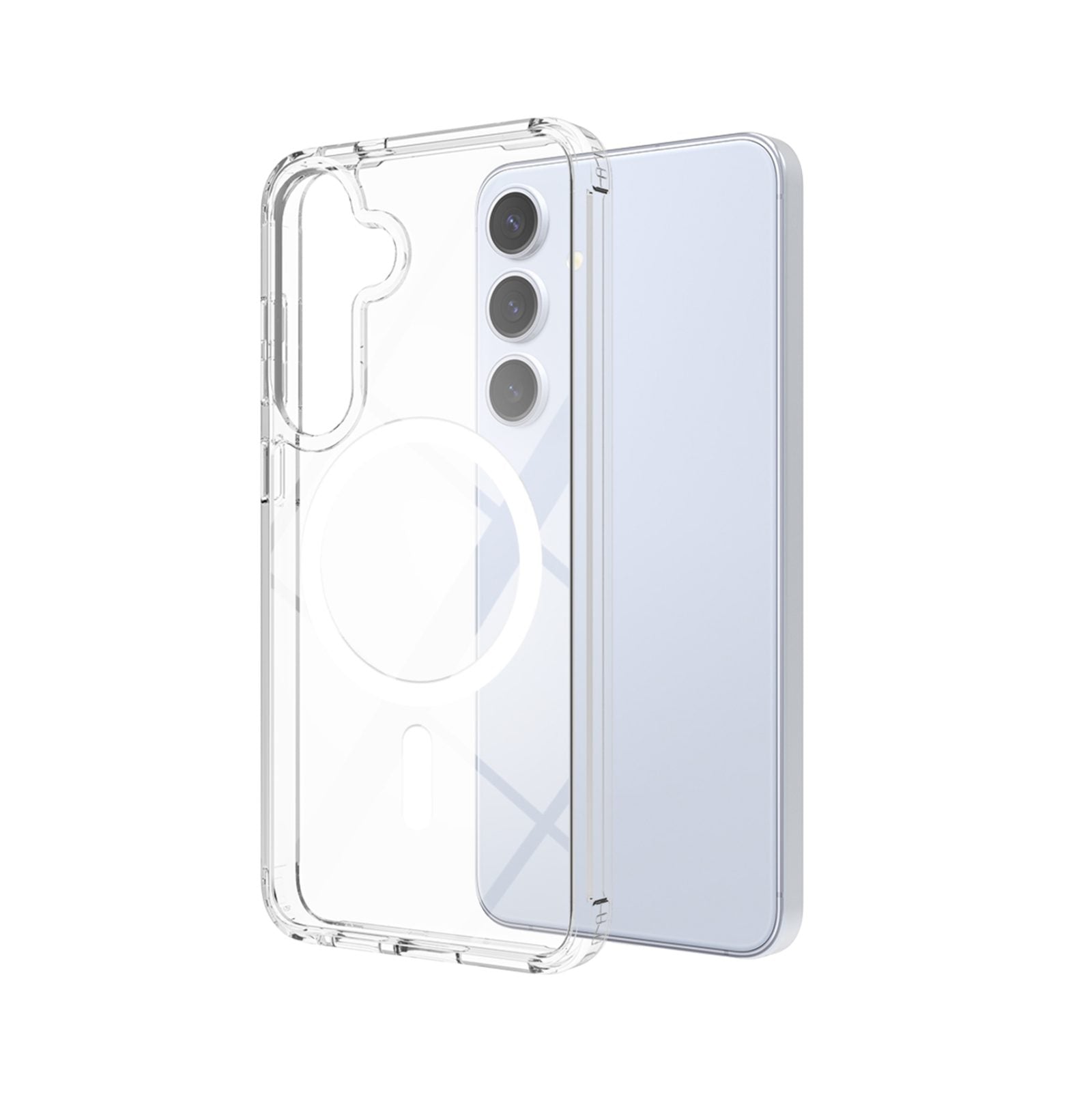 TRUSMI Series Soft Silicone Built-in Magnetic Phone Case Black