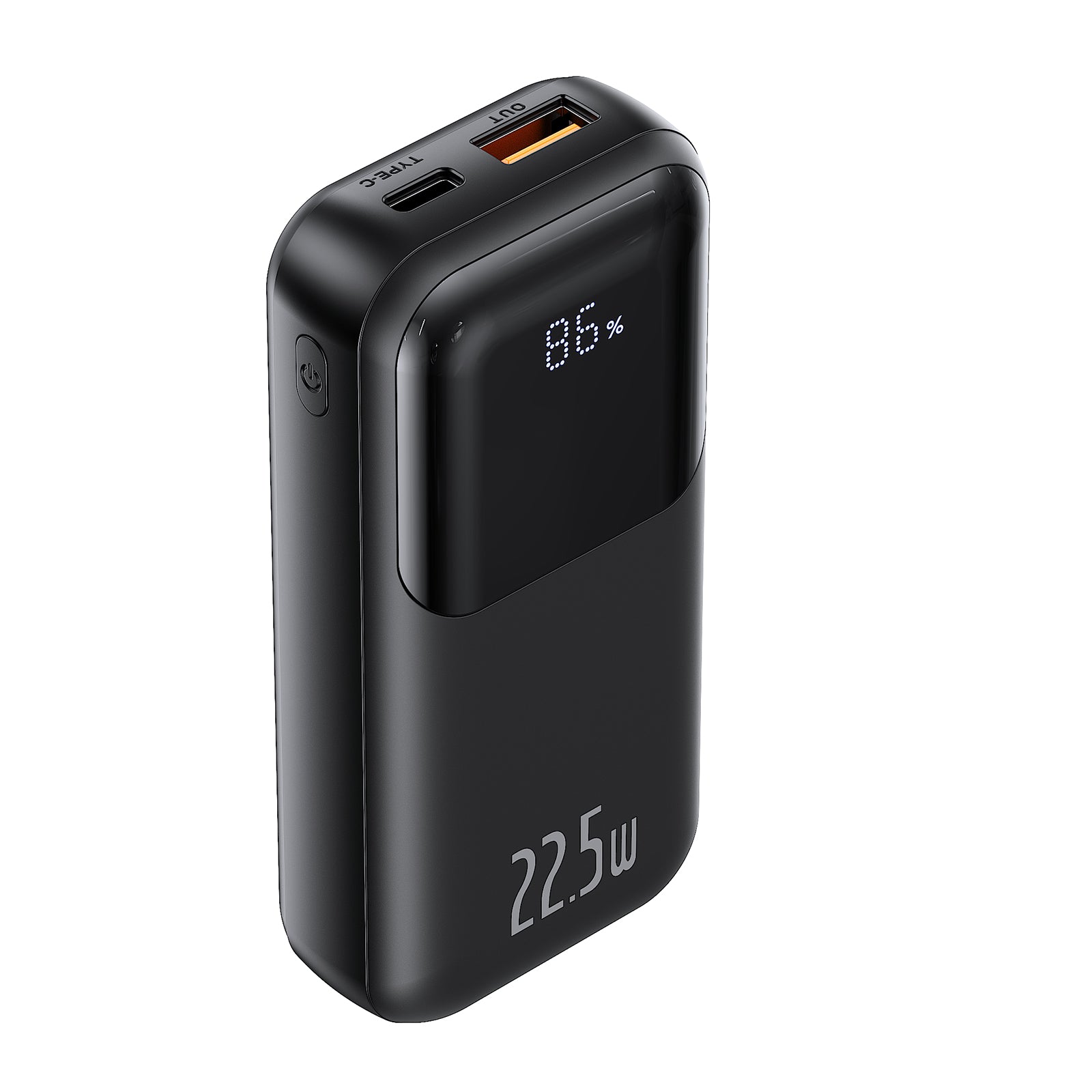 TRUSMI PD22.5W Ultra MINI DIGITAL With L+C Cable POWER BANK 10000mAh Black