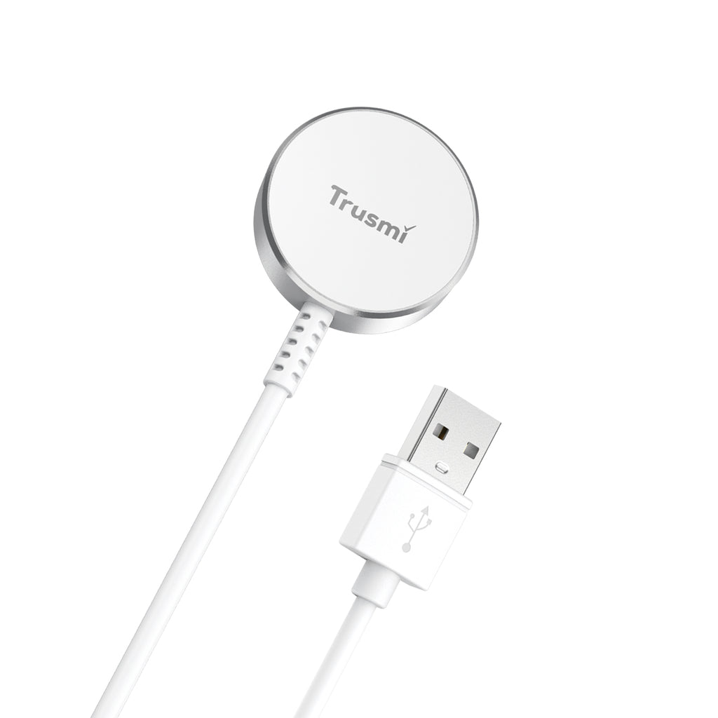 TRUSMI SAM 2.5W USB-A Magnetic Wireless Charger for Watch White 1M