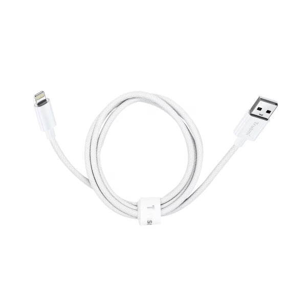 TRUSMI 2.4A A To L Braided Charging Cable White 1M
