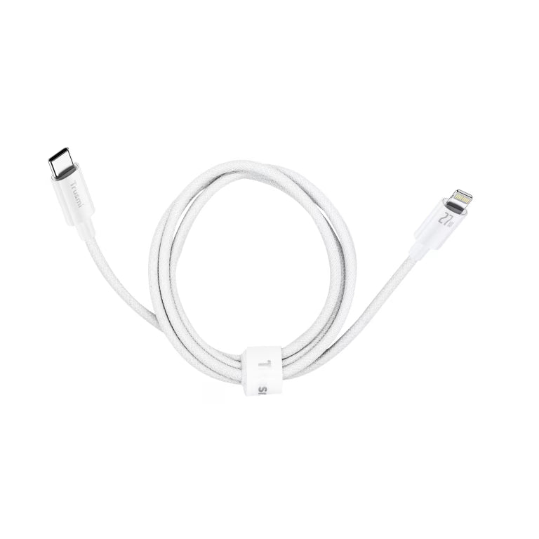 TRUSMI 27W C To L Braided Charging Cable White 1M