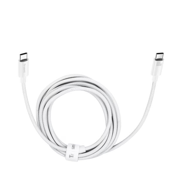 TRUSMI 100W C To C Braided Charging Cable White 3M