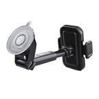 TRUSMI Suction Base Clamping Car Phone Holder Black
