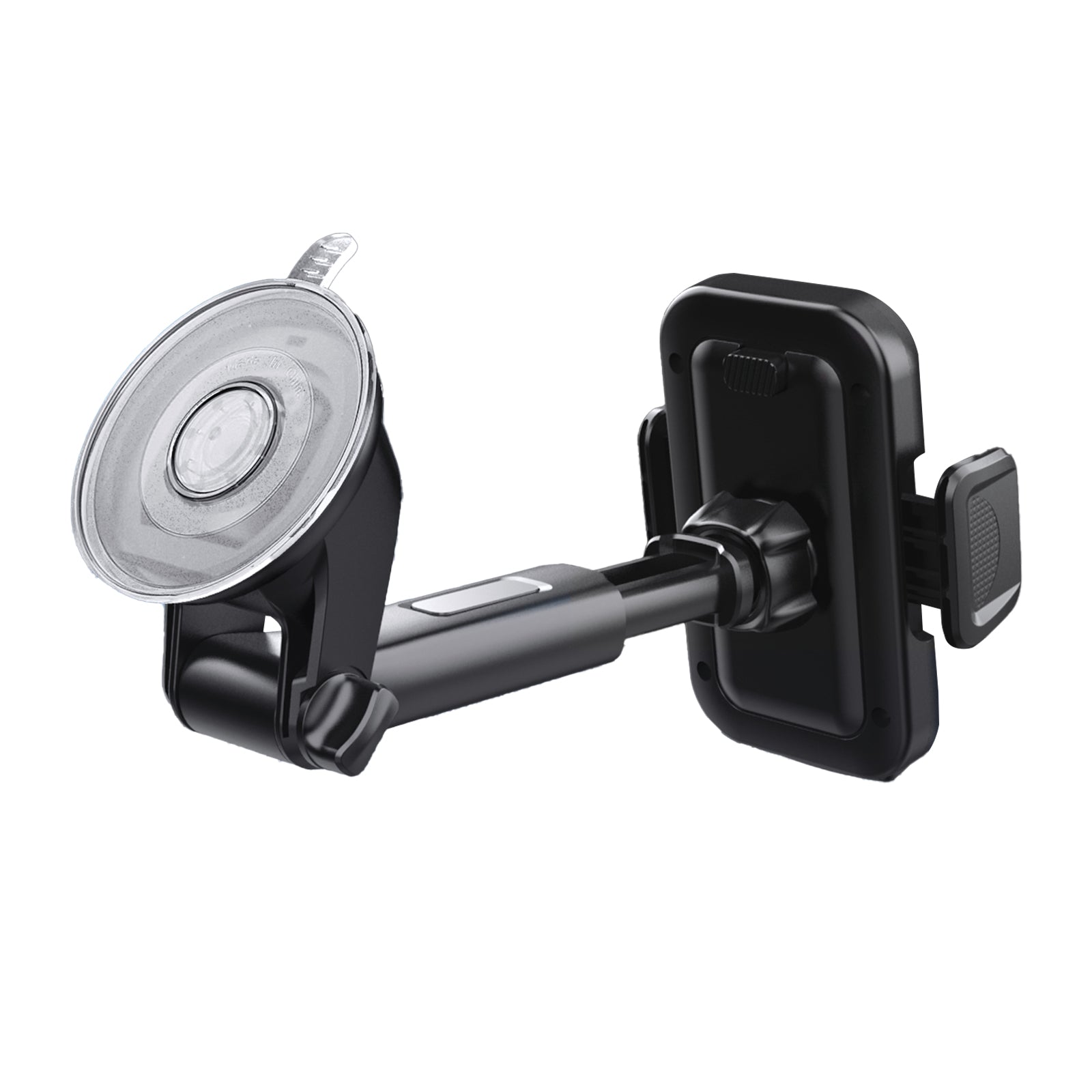 TRUSMI Suction Base Clamping Car Phone Holder Black