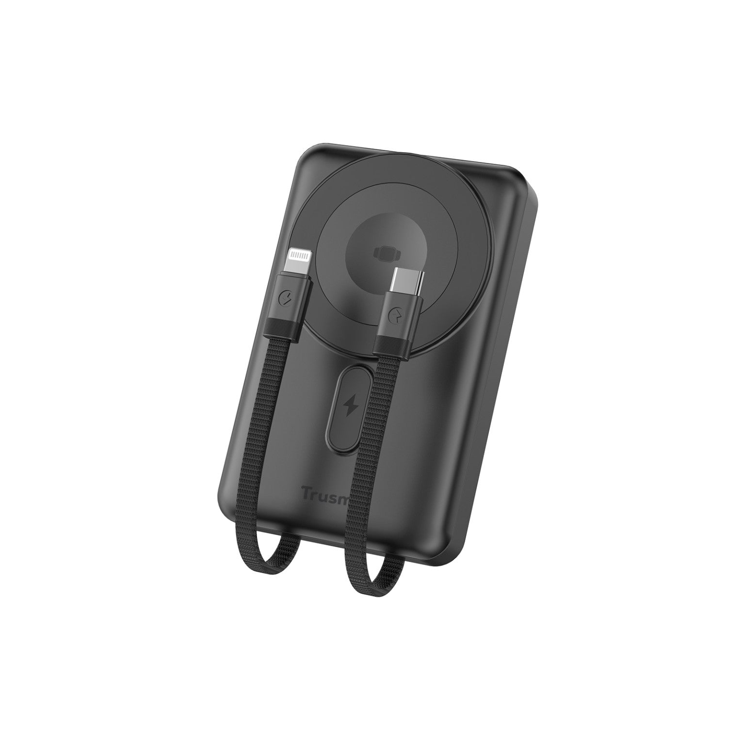 TRUSMI 15W Magnetic Wireless Power Bank with C+L Cable Kickstand