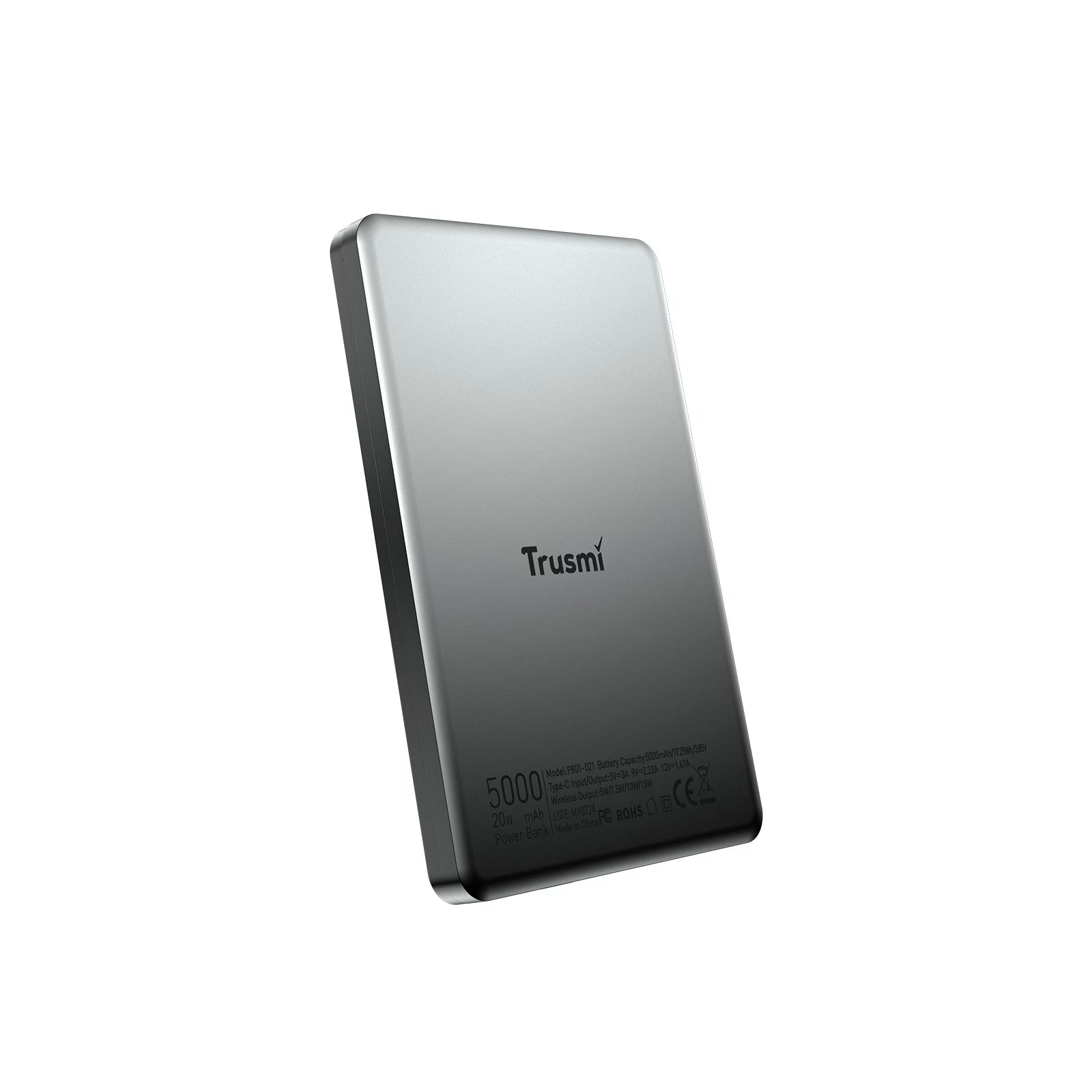 TRUSMI Ultra Thin Magnatic Wireless Power Bank 5000mAh