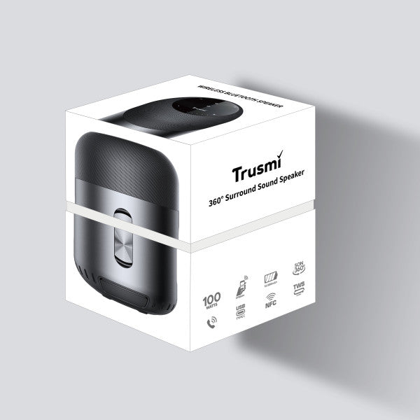 TRUSMI 360° 100W Surround Sound Portable Bluetooth Speaker