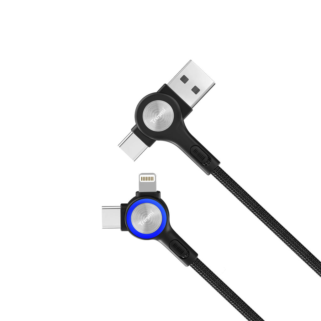 TRUSMI 60W 2 to 2 A/C to C/L Braided Cable Black 1M