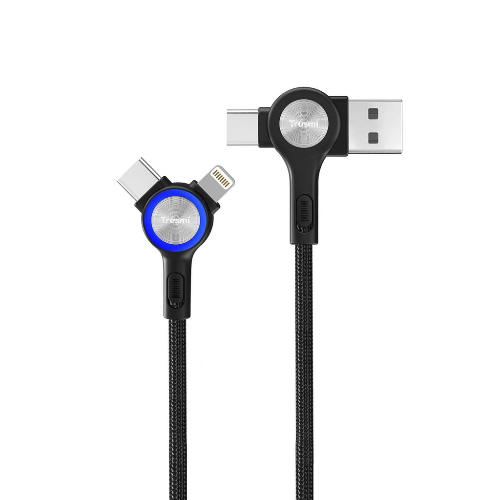 TRUSMI 60W 2 to 2 A/C to C/L Braided Cable Black 1M