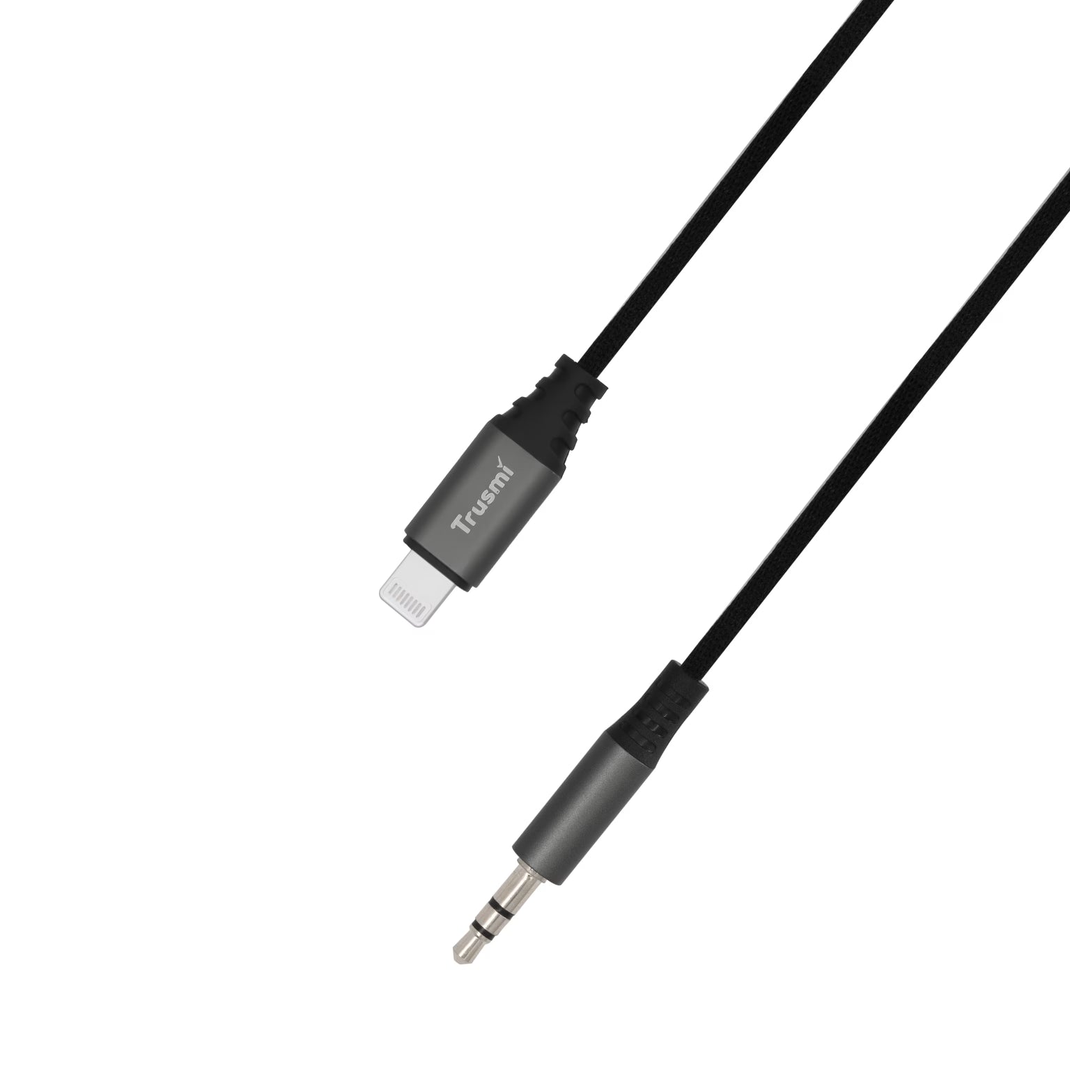 TRUSMI Lighting to 3.5mm Three-level Audio Male Braided Audio Cable