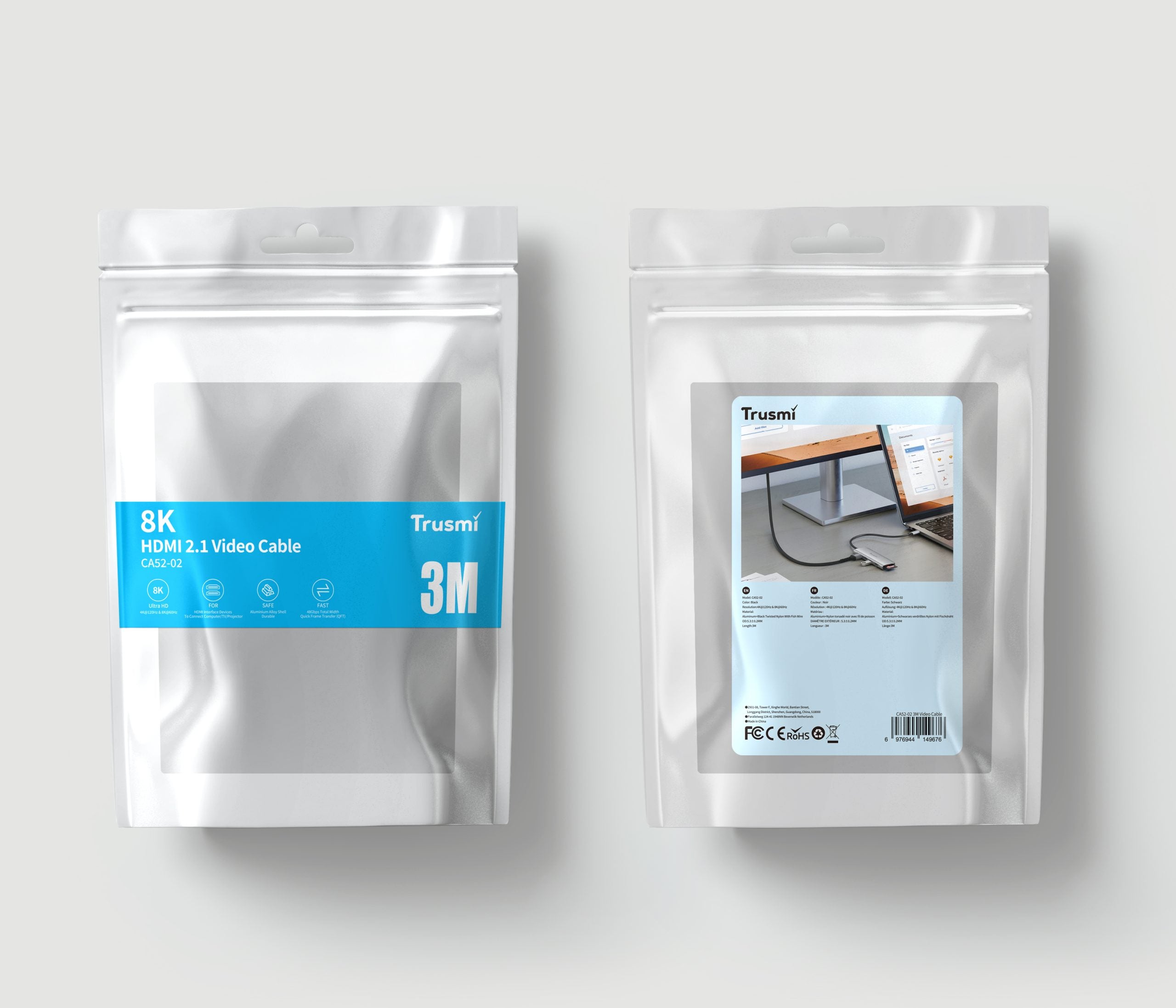 TRUSMI  HDMI 2.1 8K Cable Packaged