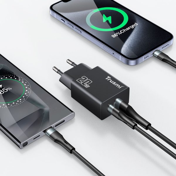 TRUSMI PD20W A+C GaN FAST Charger(EU) Black