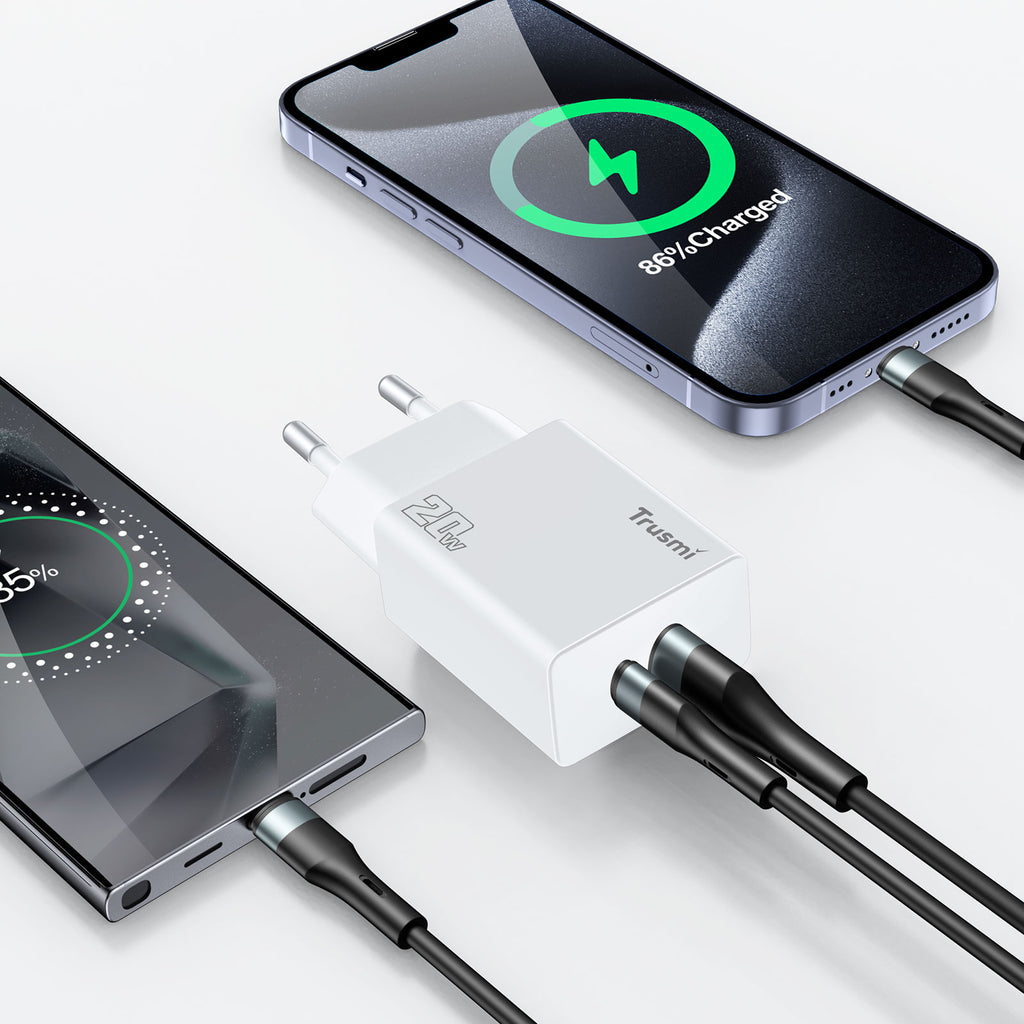 TRUSMI PD20W A+C GaN FAST Charger(EU) White