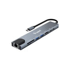 TRUSMI Type-C to USB 3.0*2+Type-C*2+HDMI+RJ45+SD/TF PD100W