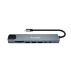 TRUSMI Type-C to USB 3.0*2+Type-C*2+HDMI+RJ45+SD/TF PD100W