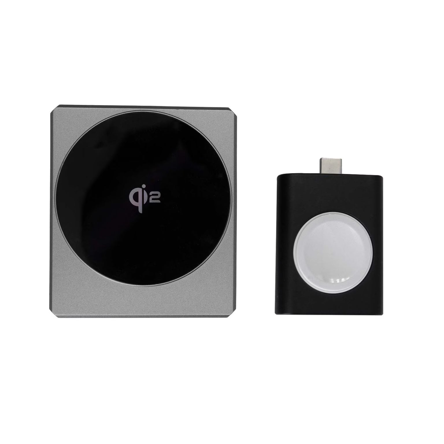 TRUSMI Qi2 3-in-1 Cube Wireless Charging Station Gray