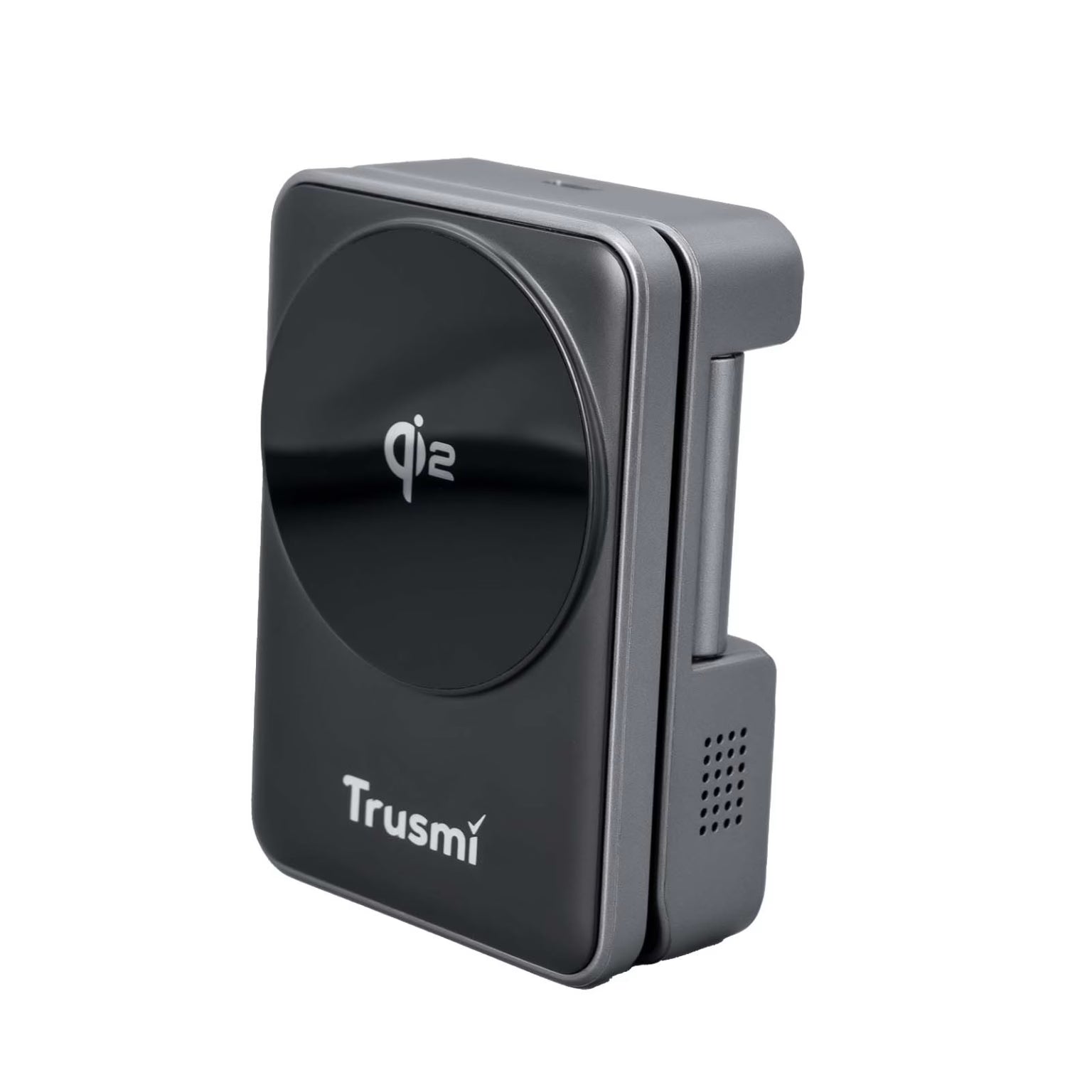 TRUSMI Qi2 3-in-1 Desktop Foldable Wireless Charging Station Gray