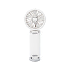 TRUSMI Handheld Foldable Digital Display High Speed Fan with Finger Ring White