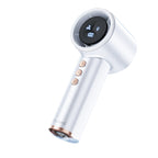 TRUSMI Handheld Foldable Digital Display High Speed Fan with Finger Ring White