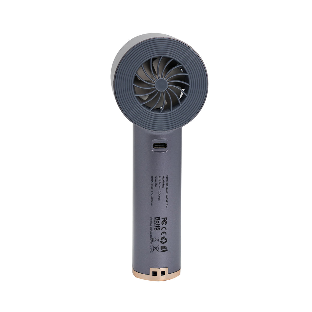 TRUSMI Portable Digital Display with Flashlight High Speed Fan Gray