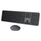 TRUSMI Wireless Membrane keyboard & Mouse Set US Grey