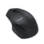 TRUSMI 2.4G/BT Ergonomic Contoured-Shape Design Wireless Mouse Black