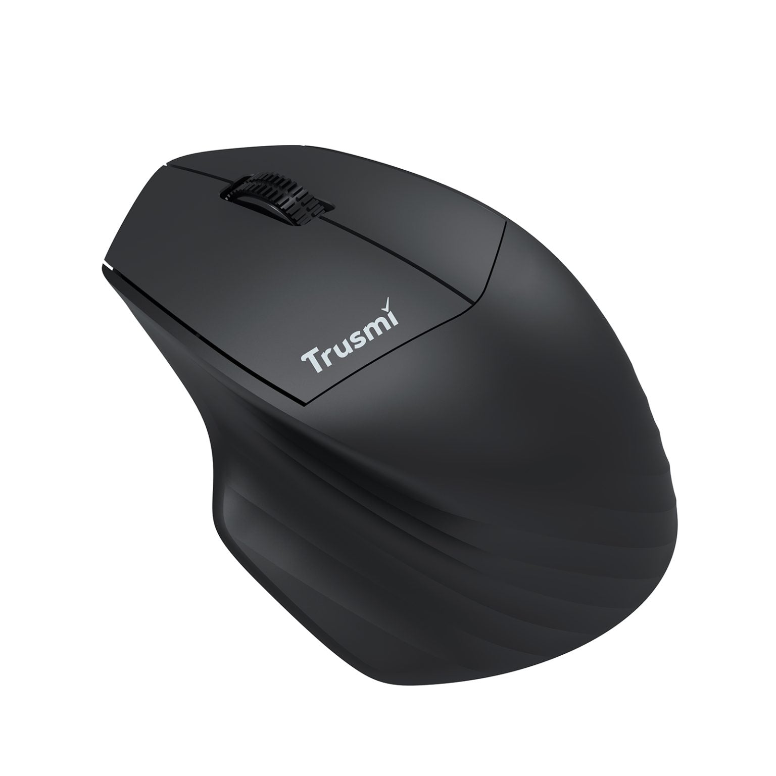 TRUSMI 2.4G/BT Ergonomic Contoured-Shape Design Wireless Mouse Black