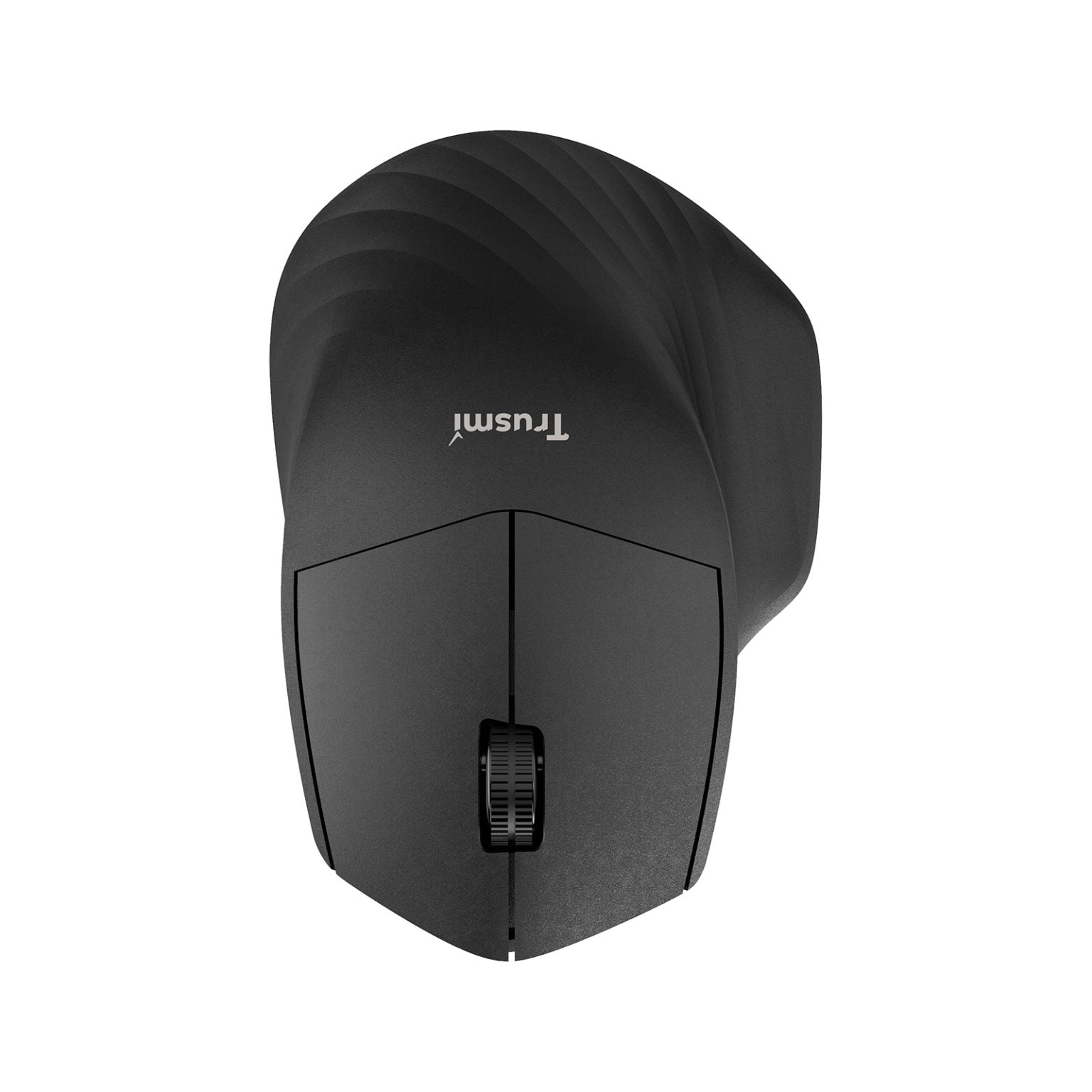 TRUSMI 2.4G/BT Ergonomic Contoured-Shape Design Wireless Mouse Black