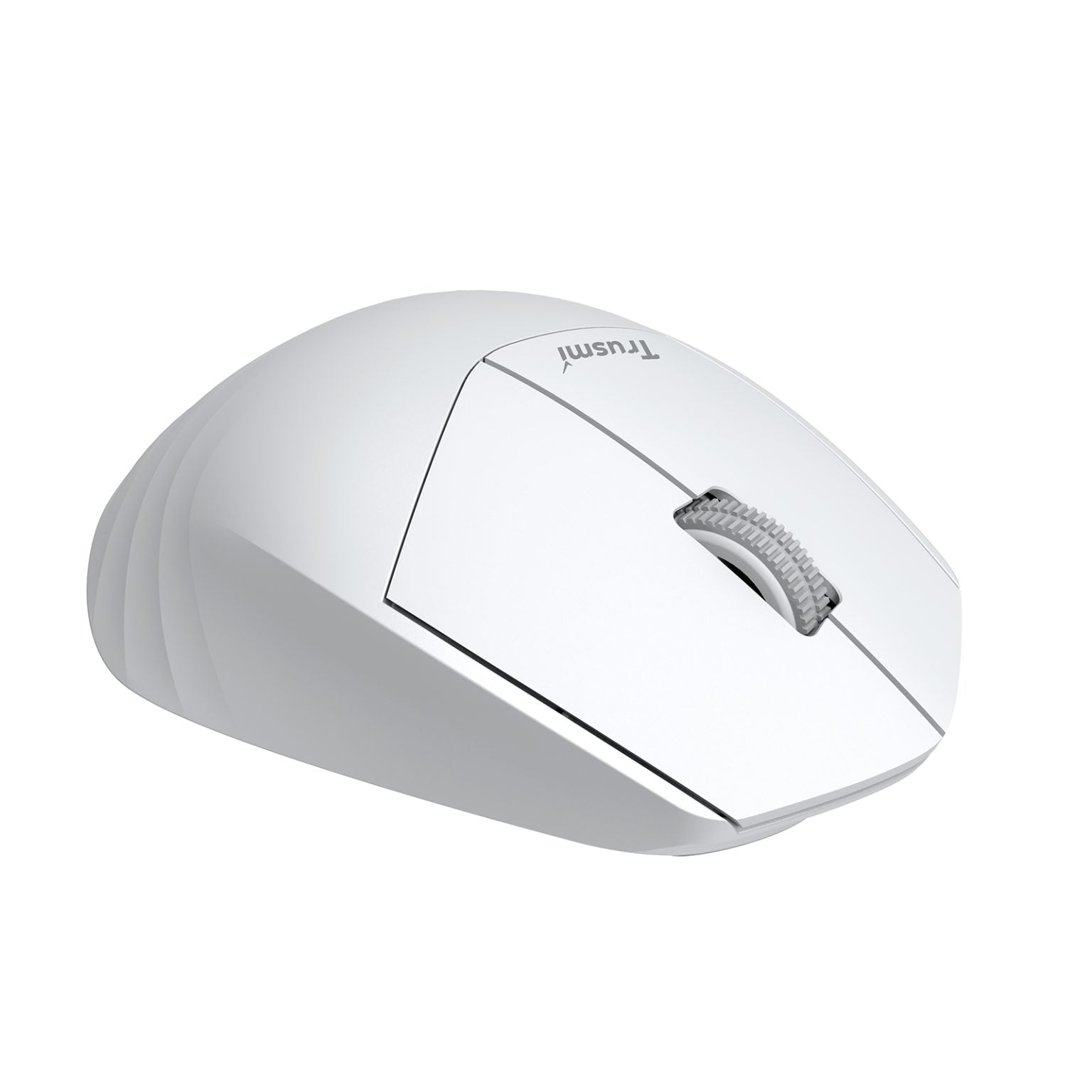 TRUSMI 2.4G/BT Ergonomic Contoured-Shape Design Wireless Mouse White