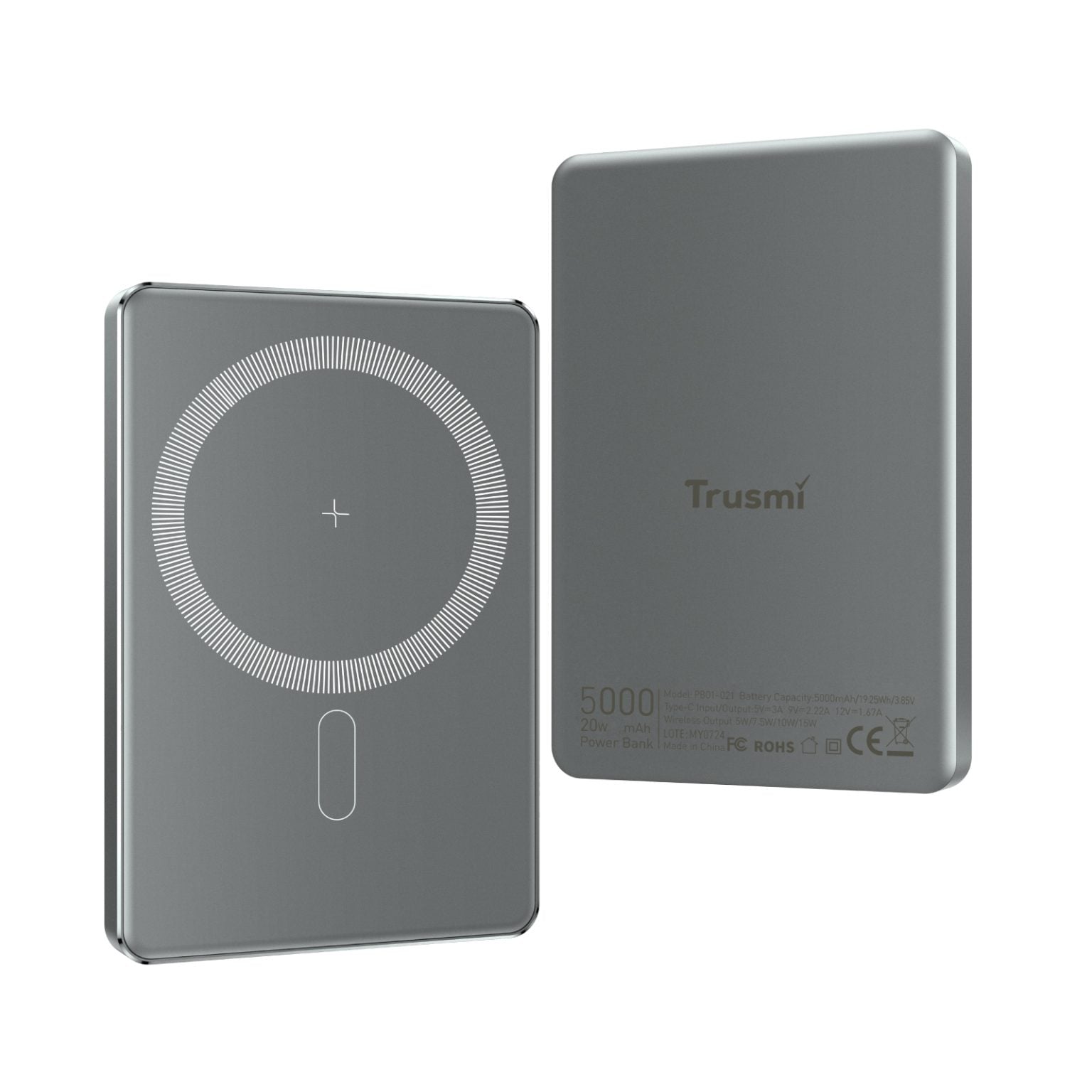 TRUSMI PD20W Ultra Thin Magnatic Wireless Power Bank